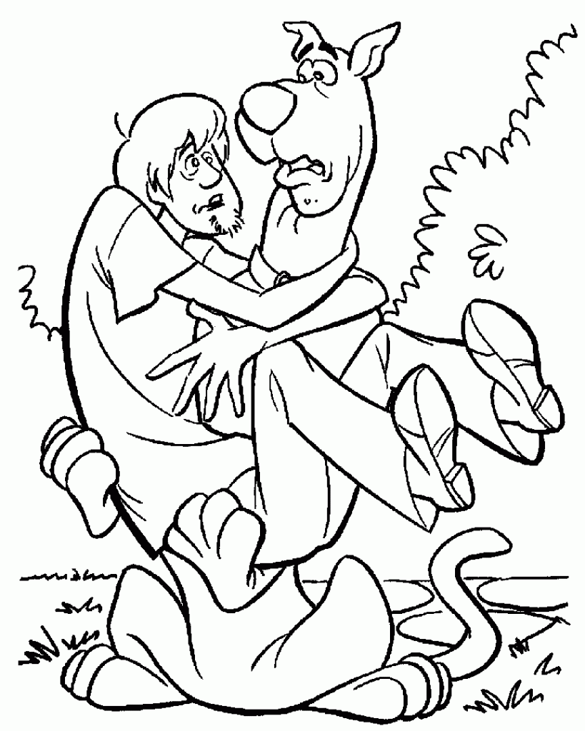 Plansa de colorat cu Scooby Doo 5 23